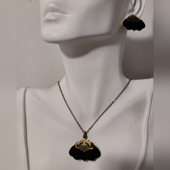 Vintage Art Deco Jewelry Set Signed Duri - Picture 8 of 12